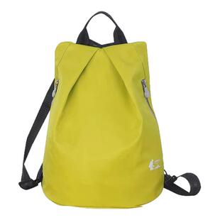 双肩背包女士背包双肩休闲旅游纯色拉链青年暗袋防泼水黑色日韩