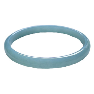 A货翡翠晴水蓝绿细条手镯天然老坑美人条叮当镯清新秀气优雅百搭