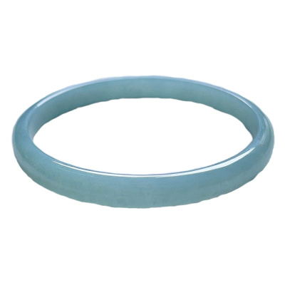 天然翡翠细条手镯晴水蓝绿秀气