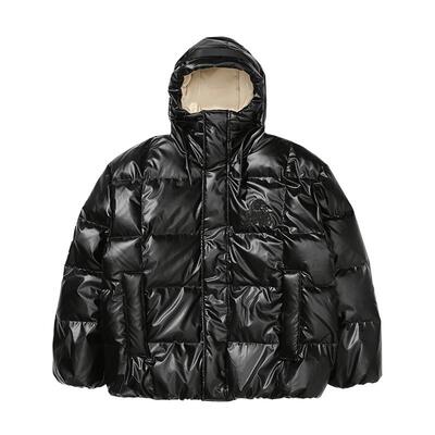 Mishka大眼球纯色连帽羽绒服