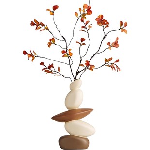 中古风插花花瓶摆件客厅轻奢高级感小众电视柜玄关装饰品宋代美学