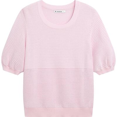 播镂空针织t恤女夏季新款商场同款薄款冰丝短袖上衣BDR2SD1389