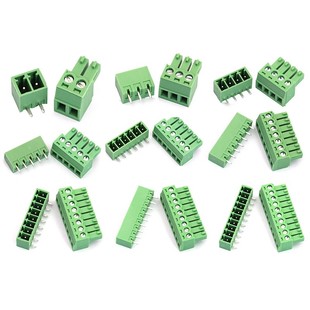 KF2EDG 3.81MM 弯直针 插座 pcb插拔式接线端子2/3/4/5/6/7/8/16P