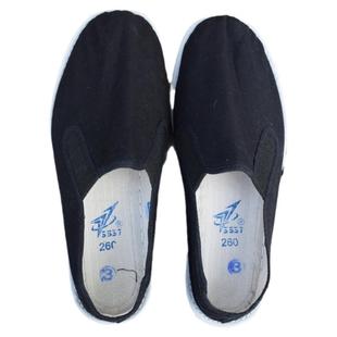 3537布鞋男松紧单鞋工作劳保鞋夏季透气鞋高耐磨橡胶底千层底工地