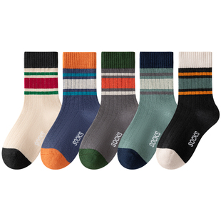 儿童袜子秋冬纯棉中筒袜宝宝秋袜男孩春秋棉袜男宝宝男童童袜冬季