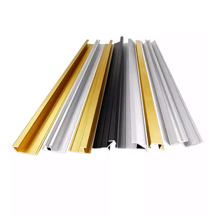 木饰面收口条护墙板封边条9mm洁净板尖阳角铝合金地板工字条护墙