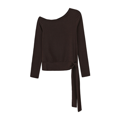 CUBIC修身斜肩羊毛针织衫