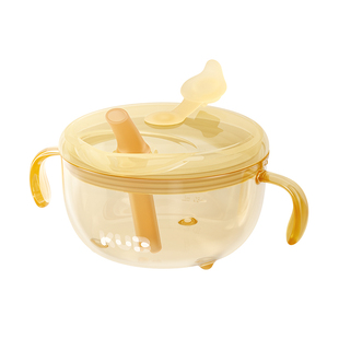 可优比宝宝辅食碗PPSU婴幼儿吃饭专用喂水奶鹰嘴米糊硅胶叉勺套装