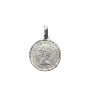 英国6便士硬币吊坠文艺复古幸运币项链小众个性文创饰品配饰挂件