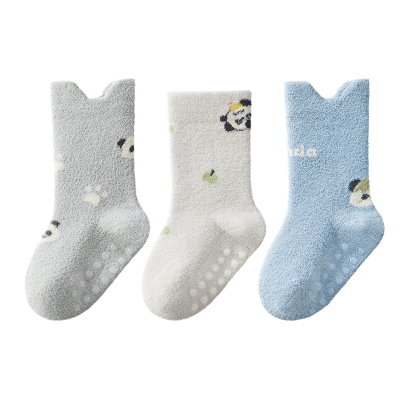 婴儿加绒加厚冬季保暖珊瑚绒袜