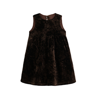 砚台家童装女童丝绒马甲连衣裙2025冬新款儿童复古加厚保暖背心裙