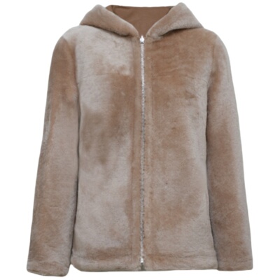 进口皮草外套皮毛一体