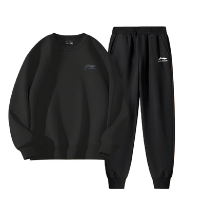 李宁加绒运动套装男2025新款冬季