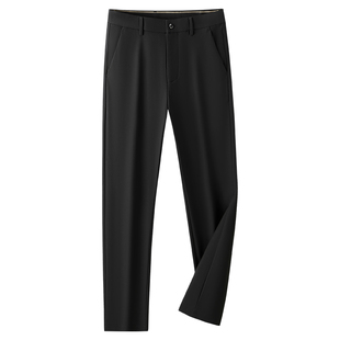 加肥大码保暖休闲裤男冬季商务直筒长裤肥佬宽松百搭加绒加厚西裤