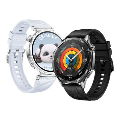 适用华为GT6手表带gt5pro新款watch5同款gt4按键拆硅胶托帕蓝GT3运动2pro智能watch4pro纹理冰晶蓝腕表带男女