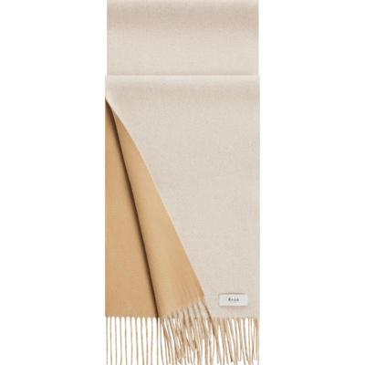 鄂尔多斯纯羊绒双层起毛格围巾