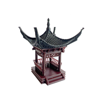 钰书房微景观中式古建筑凉亭亭楼湖心亭水陆缸摆件假山盆景造景