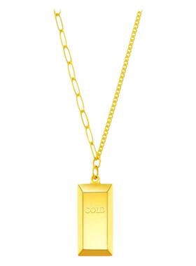 一枝橘小金砖项链拼接链条