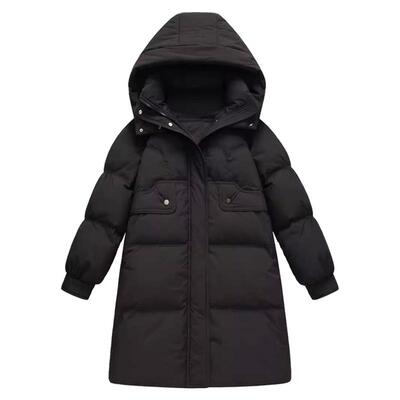 雅鹿羽绒服女加厚中长款90白鸭绒