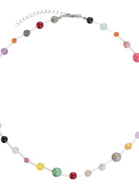彩色多巴胺彩色串珠项链
