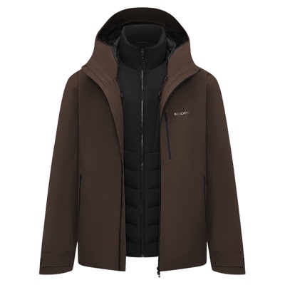 户外三合一冲锋衣鹅绒服男波司登