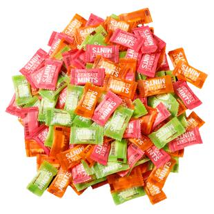 比比赞无糖薄荷糖海盐清新口气独立小包装青柠味糖果零食商用批发