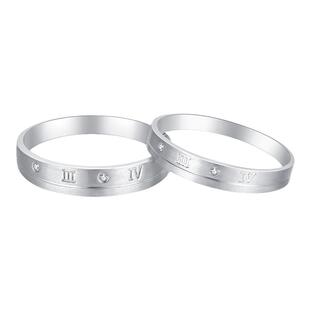 TopMiya【处理】一生一世18k白金pt950情侣男女对戒婚戒钻石戒指