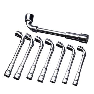 烟斗L型扳手7字型双头弯头穿孔铣口外六角汽修轮胎套筒扳手6-19mm