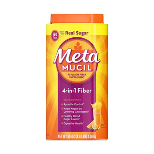 Metamucil美达施纤维粉meta膳食纤维素粉代餐果蔬粉洋车前子壳粉