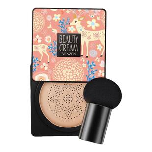 梵贞蘑菇气垫正品遮瑕持久不脱妆venzen蘑菇头粉底液美白bb霜官方