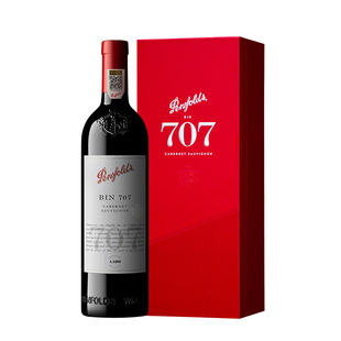 奔富BIN707赤霞珠红酒礼盒装澳洲官方进口正品行货干红葡萄酒送礼