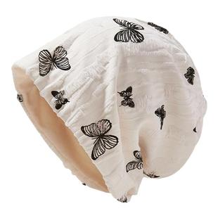 杨同学严选无压感睡帽月子帽女秋包头防吹头防风帽空调帽纯棉透气