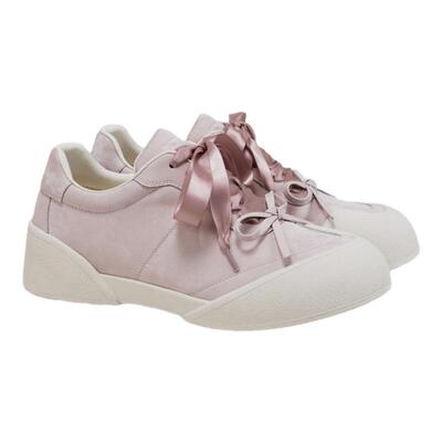 fed粉色德训鞋春季新款女鞋蝴蝶结休闲鞋可爱大头鞋S0222-YAB205