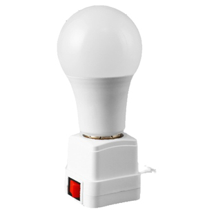 插壁式灯泡底座E27灯头螺口方型灯口插座一体LED灯插头可转换灯座