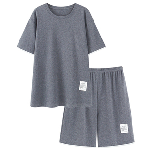 200斤6XL超大码莫代尔睡衣夏季加肥250斤男士宽松短袖短裤套装5XL