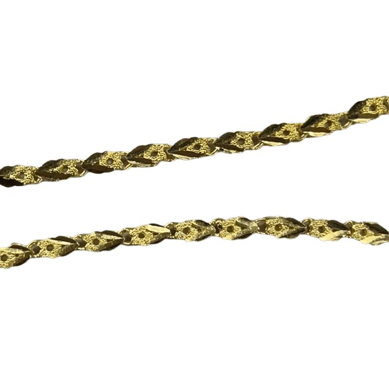 老廟黃金足金999黃金鏈花語(yǔ)小花朵美妝項(xiàng)鏈素鏈經(jīng)典百搭官方正品