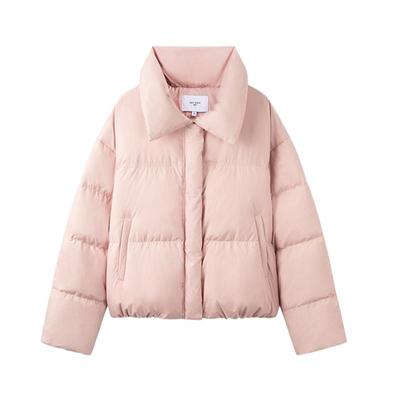TKYSHOP锁温保暖粉色短款鹅绒服