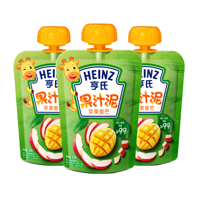 亨氏婴儿果汁泥营养辅食零食果泥