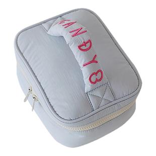 梵花不语原创设计可爱手提大容量化妆包便携式女新款收纳包洗漱包