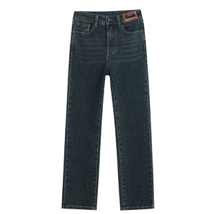 烟管裤女2026新款春季蓝色窄版超显瘦法棍裤小个子九分直筒牛仔裤