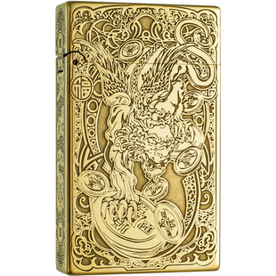 ZORRO佐罗朗声煤油打火机黄铜貔貅钢音砂轮防水火机生日礼物男