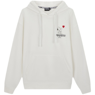 Fun2025秋冬新款潮牌男士连帽卫衣女史努比印花套头宽松中性外套