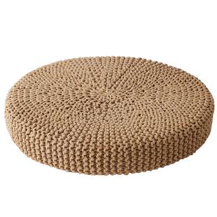 全棉手工编织蒲团禅意打坐垫针织靠垫榻榻米垫子瑜伽盘腿垫飘窗垫