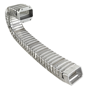 拖链钢铝钢制金属坦克链线槽机床传动链条导管防护套矩形金属软管