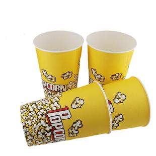 爆米花桶一次性爆米花纸桶包装桶打包袋电影院专用纸桶盒子幼儿园