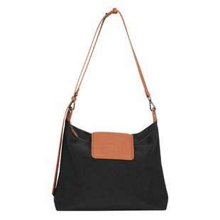 potomac水洗尼龙包HOBO包单肩斜跨通勤女包托特包真皮拼接腋下包