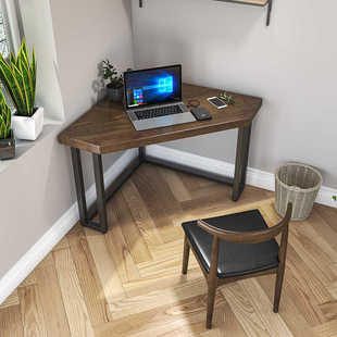 促兰俊达转角办公桌简约实木电脑桌书桌家用小户型墙角桌设计半库