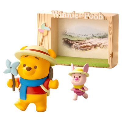 MINISO名创优品小熊维尼秋游系列盲盒可爱潮玩手办公仔摆件礼物