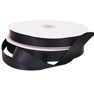 黑色丝带搭配衣服系蝴蝶结 免烫衬衫女罗纹带 绸带螺纹带织带加厚