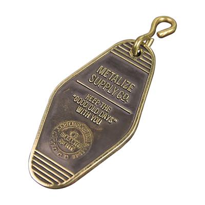 Metalize钥匙扣美式复古饭店牌